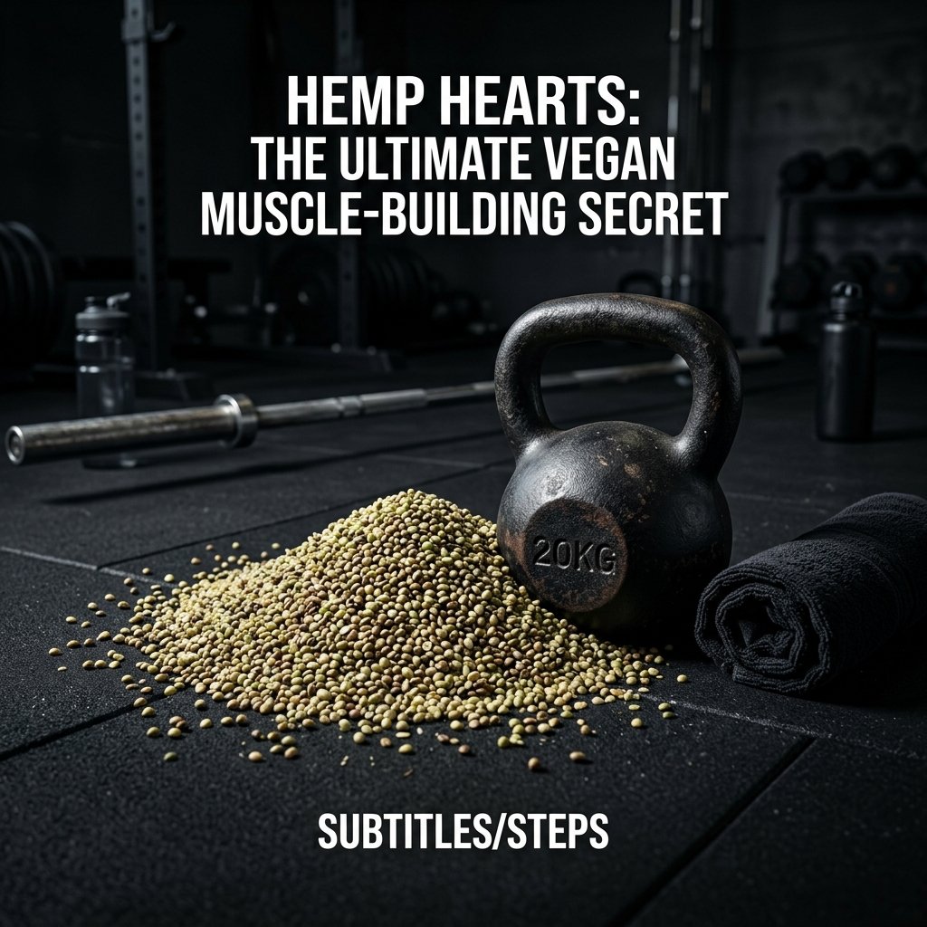 A massive pile of bright green hemp hearts spilled on a black matte gym floor next to a heavy iron kettlebell